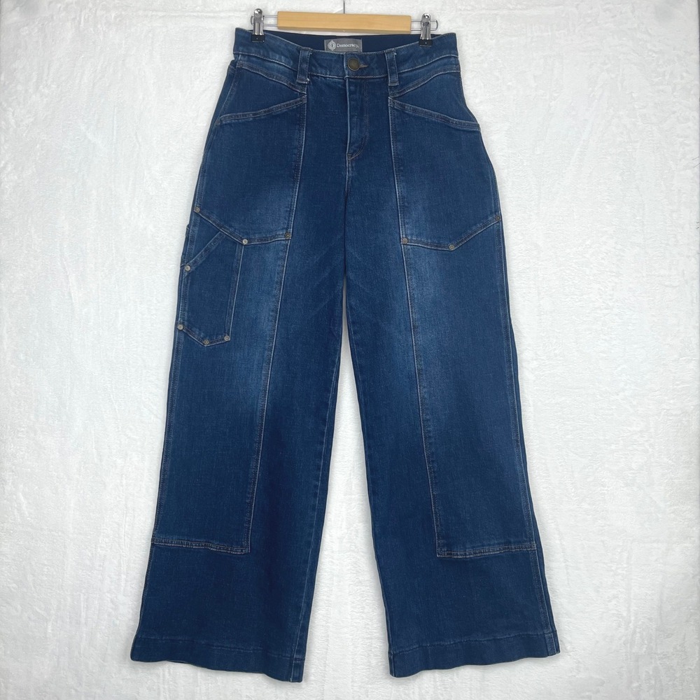 Democracy Dark Blue Flare & Wide Leg Jeans